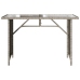 Mesa jardín superficie vidrio ratán PE gris claro 110x68x70 cm