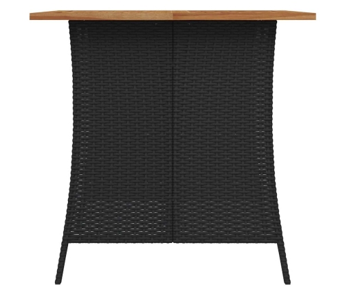 Set de muebles jardín 5 pzas con cojines ratán sintético negro