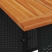 Set de muebles jardín 5 pzas con cojines ratán sintético negro