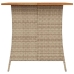 Set comedor de jardín 5 pzas con cojines ratán sintético beige