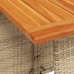 Set comedor de jardín 5 pzas con cojines ratán sintético beige