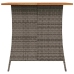 Set comedor de jardín 5 piezas con cojines ratán sintético gris