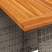 Set comedor de jardín 5 piezas con cojines ratán sintético gris