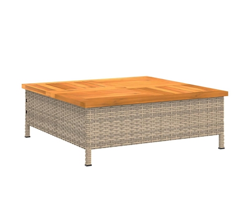 Cubierta para base sombrilla ratán PE acacia beige 70x70x25 cm