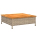 Cubierta para base sombrilla ratán PE acacia beige 70x70x25 cm