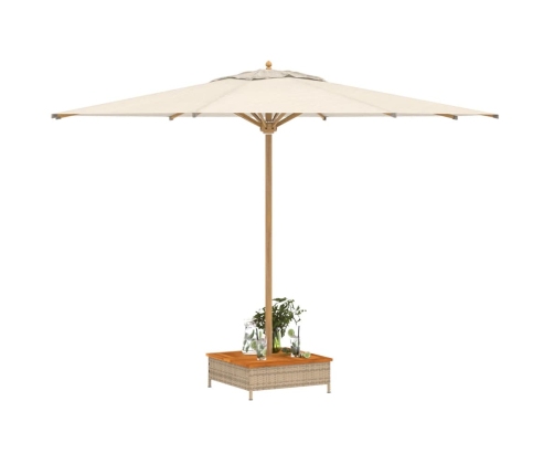 Cubierta para base sombrilla ratán PE acacia beige 70x70x25 cm
