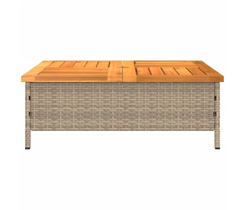 Cubierta para base sombrilla ratán PE acacia beige 70x70x25 cm