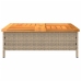 Cubierta para base sombrilla ratán PE acacia beige 70x70x25 cm