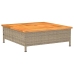 Cubierta para base sombrilla ratán PE acacia beige 70x70x25 cm