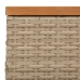 Cubierta para base sombrilla ratán PE acacia beige 70x70x25 cm