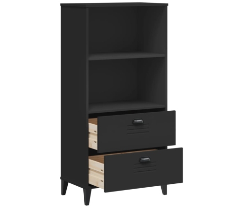 Librería VIKEN madera de ingeniería negro 60x35x123 cm