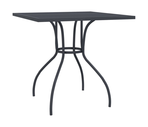 Juego de comedor de jardín 3 pzas malla metálica gris antracita