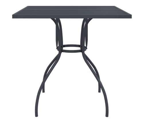 Juego de comedor de jardín 3 pzas malla metálica gris antracita