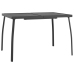 Juego de comedor de jardín 7 pzas malla metálica gris antracita