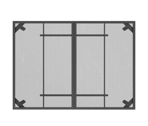 Juego de comedor de jardín 7 pzas malla metálica gris antracita