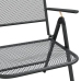 Juego de comedor de jardín 7 pzas malla metálica gris antracita