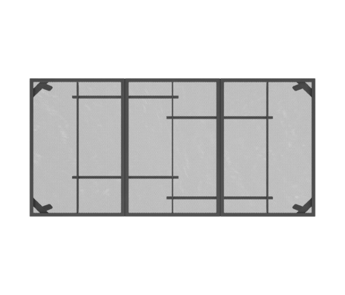 Juego de comedor de jardín 9 pzas malla metálica gris antracita