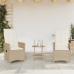 Sillas y mesita de jardín 3 piezas ratán sintético cojín beige