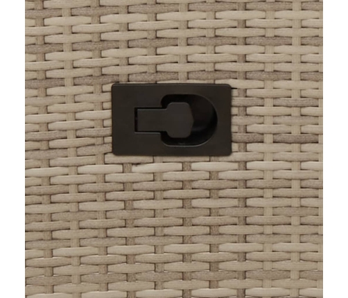 Sillas y mesita de jardín 3 piezas ratán sintético cojín beige