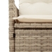 Sillas y mesita de jardín 3 piezas ratán sintético cojín beige