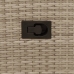 Sofá de jardín reclinable de 2 plazas con mesa ratán PE beige