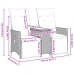Sofá de jardín reclinable de 2 plazas con mesa ratán PE beige