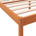 Cama para mayores madera maciza de pino marrón cera 75x190 cm