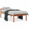 Cama para mayores madera maciza de pino marrón cera 90x200 cm