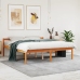 Cama para mayores madera maciza de pino marrón cera 160x200 cm