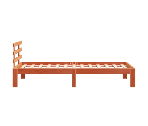 Estructura de cama sin colchón madera maciza marrón 75x190 cm