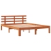 Cama sin colchón madera maciza de pino marrón cera 140x190 cm