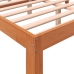 Cama sin colchón madera maciza de pino marrón cera 140x190 cm