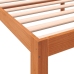 Cama sin colchón madera maciza de pino marrón cera 100x200 cm