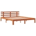 Cama sin colchón madera maciza pino marrón cera 150x200 cm