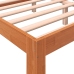 Cama sin colchón madera maciza pino marrón cera 150x200 cm