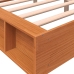 Cama sin colchón madera maciza de pino marrón cera 160x200 cm