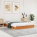 Cama sin colchón madera maciza de pino marrón cera 120x200 cm