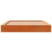 Cama sin colchón madera maciza de pino marrón cera 120x200 cm