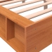 Cama sin colchón madera maciza de pino marrón cera 140x190 cm