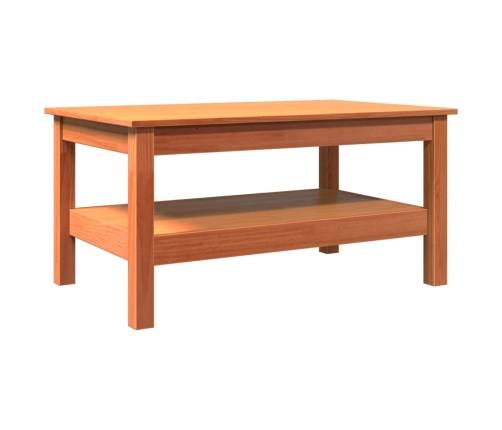 Mesa de centro madera maciza de pino marrón cera 80x50x40 cm