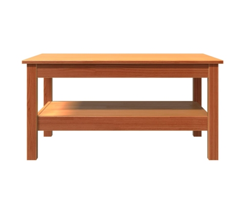 Mesa de centro madera maciza de pino marrón cera 80x50x40 cm