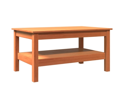 Mesa de centro madera maciza de pino marrón cera 80x50x40 cm