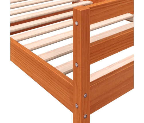 Estructura de cama sin colchón madera de pino marrón 90x200 cm