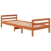 Estructura de cama sin colchón madera maciza marrón 90x190 cm