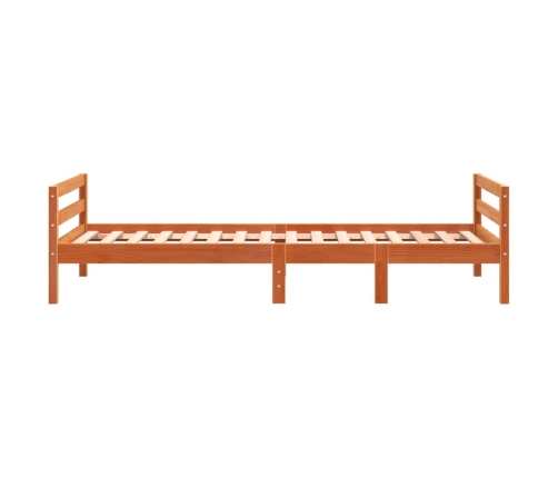 Estructura de cama sin colchón madera maciza marrón 90x190 cm