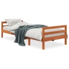 Estructura de cama sin colchón madera maciza marrón 90x190 cm