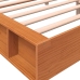 Estructura de cama madera maciza pino marrón cera 180x200 cm