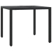 Set comedor de jardín 3 pzas con cojines ratán sintético negro