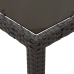 Set comedor de jardín 3 pzas con cojines ratán sintético negro