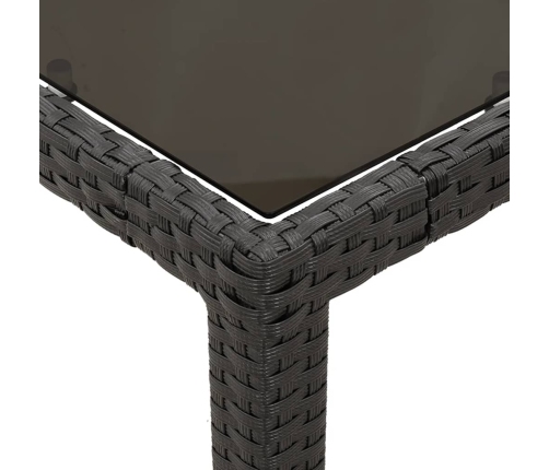 Set de muebles jardín 5 pzas con cojines ratán sintético negro